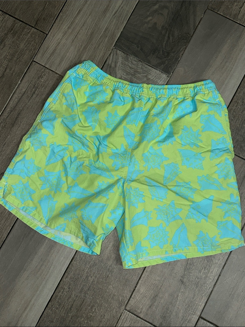 Lilly Pulitzer Swim Trunks Blue Green Lined  Swimwear Shorts Men's Large